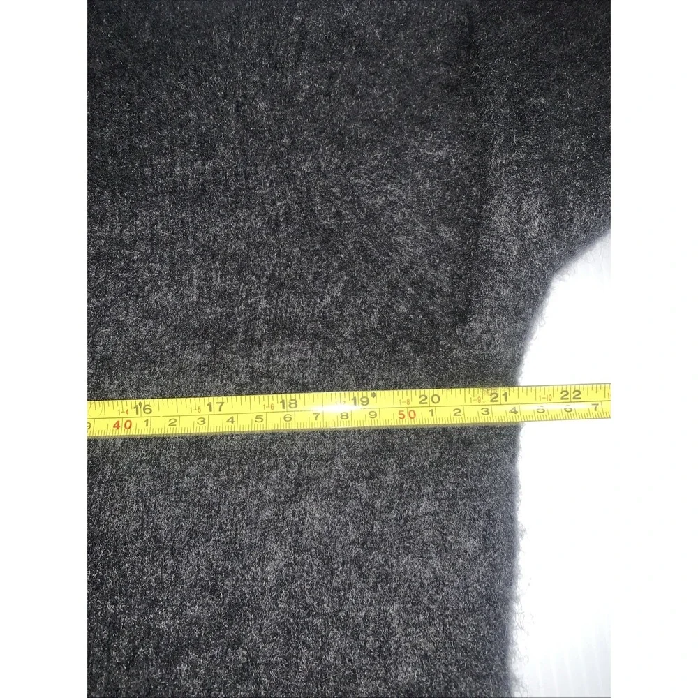 Chicos Size 3 Sweater 100% Cashmere Turtleneck Long Sleeve Grey Womens XL Preppy